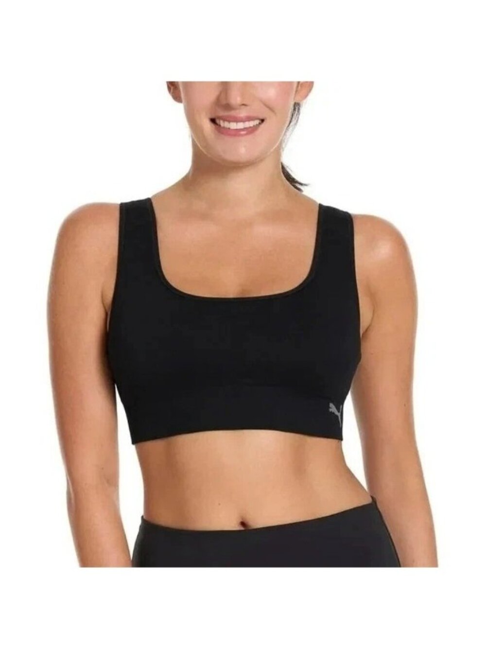 NWT Puma Women’s L Black & Gray DryCell Seamless Sports Bra 2-Pack